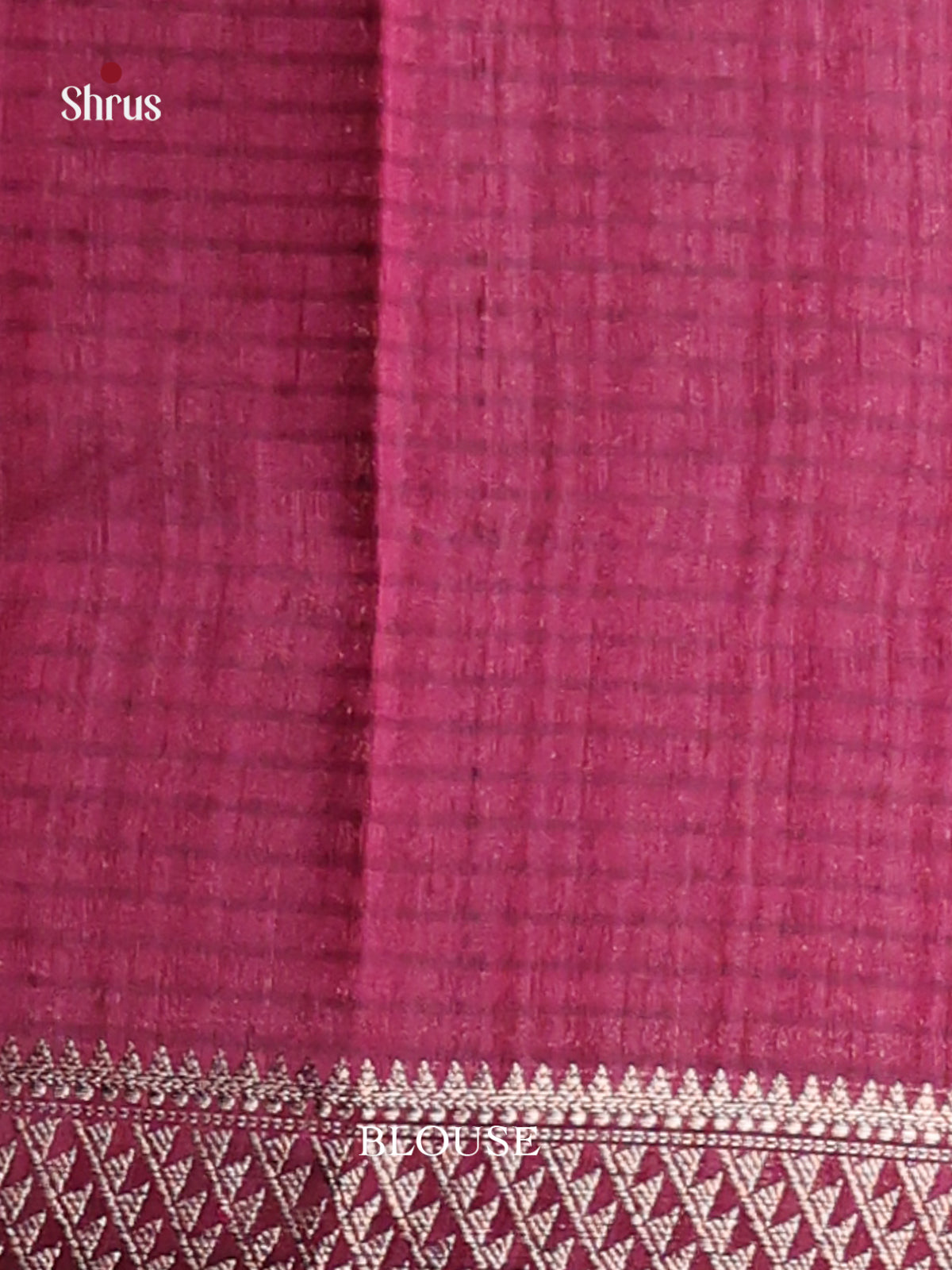 Maroon - Semi Jute Saree - Shop on Shrus.com