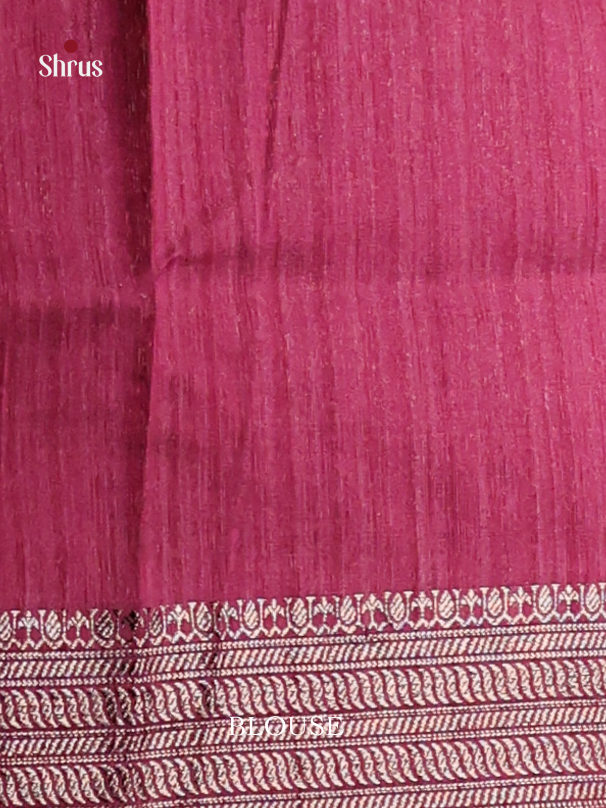 Maroon - Semi Jute Saree - Shop on Shrus.com