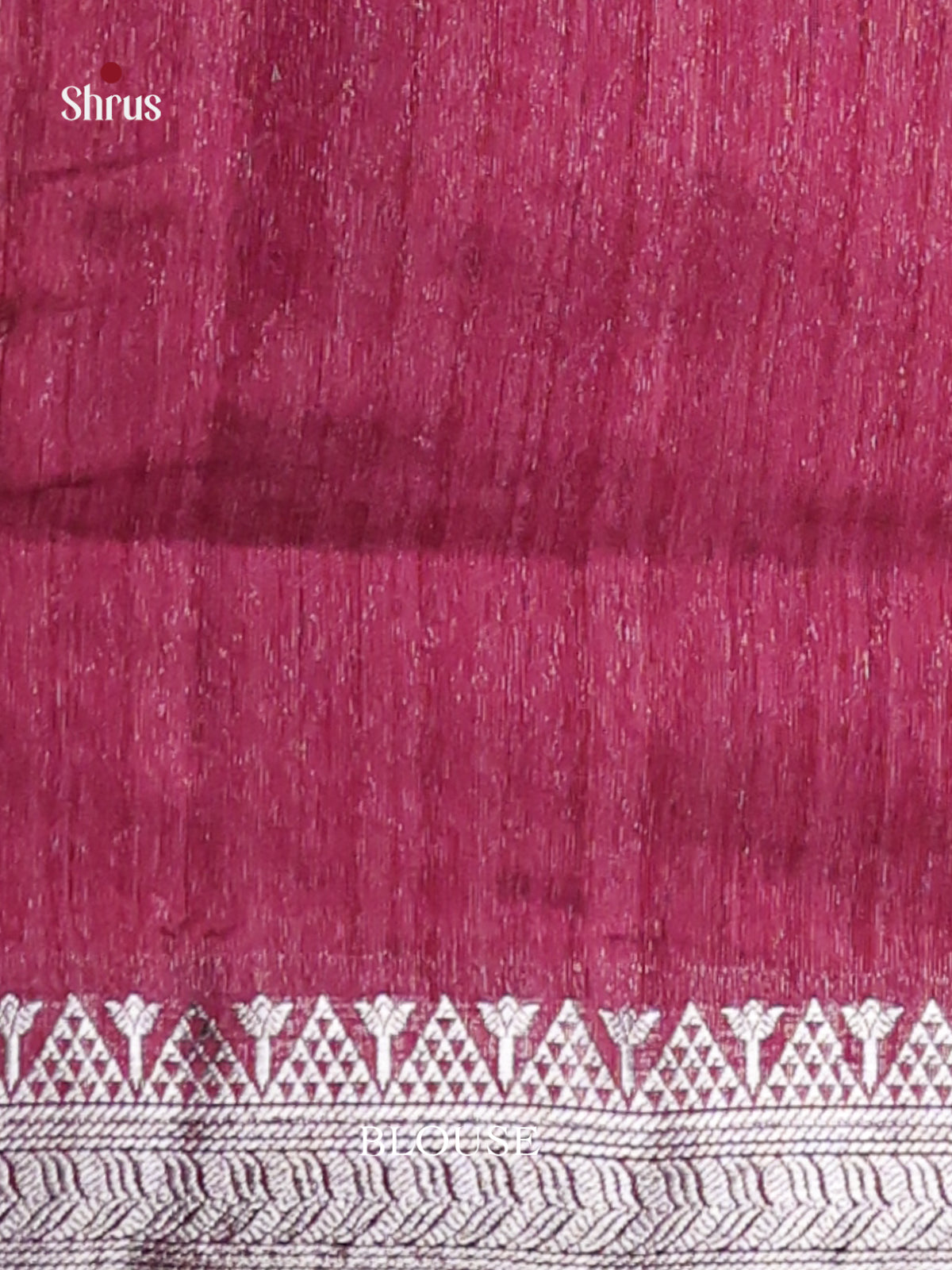 Maroon - Semi Jute Saree - Shop on Shrus.com