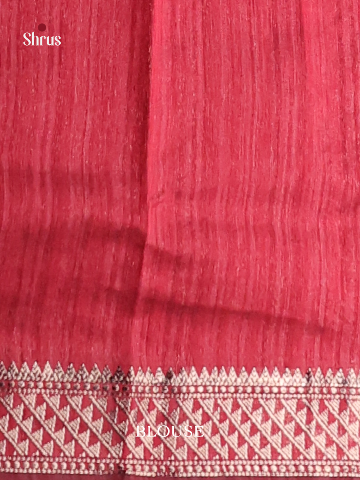 Maroon - Semi Jute Saree - Shop on Shrus.com