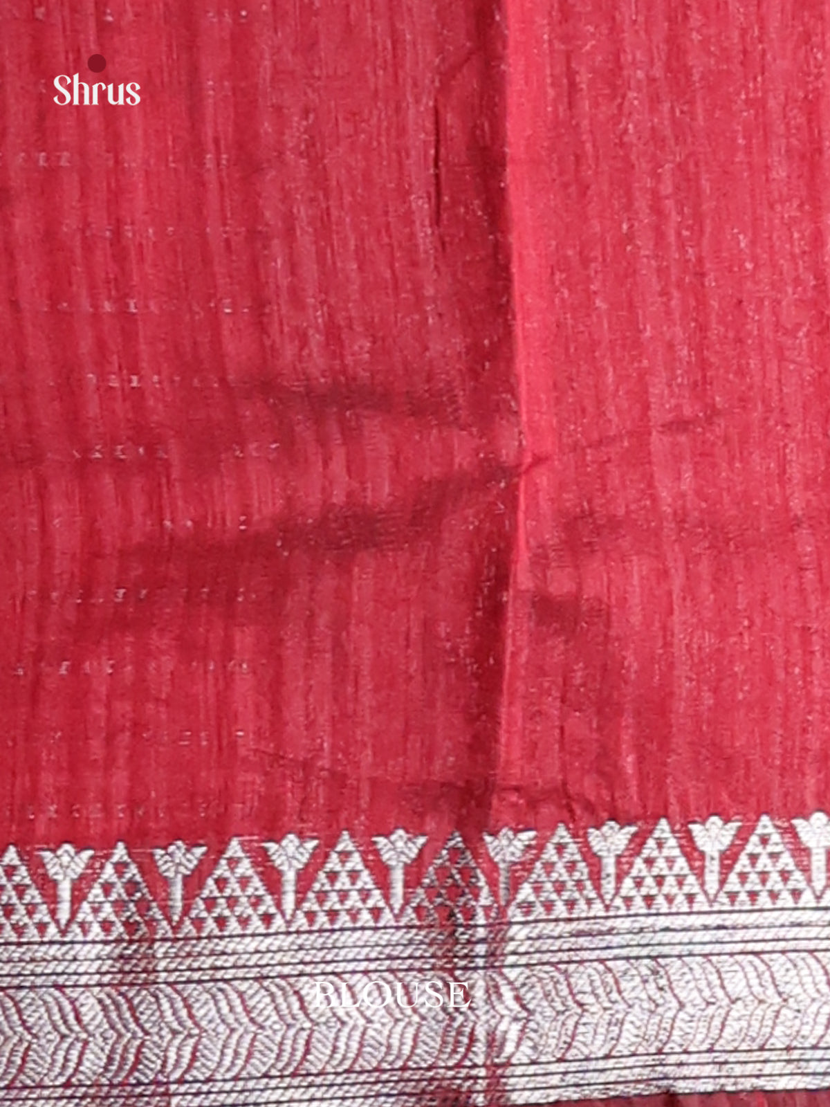 Maroon - Semi Jute Saree - Shop on Shrus.com