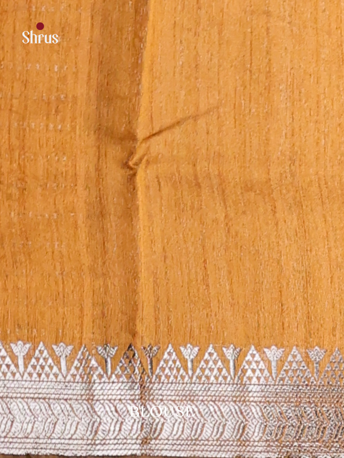 Mustard - Semi Jute Saree - Shop on Shrus.com