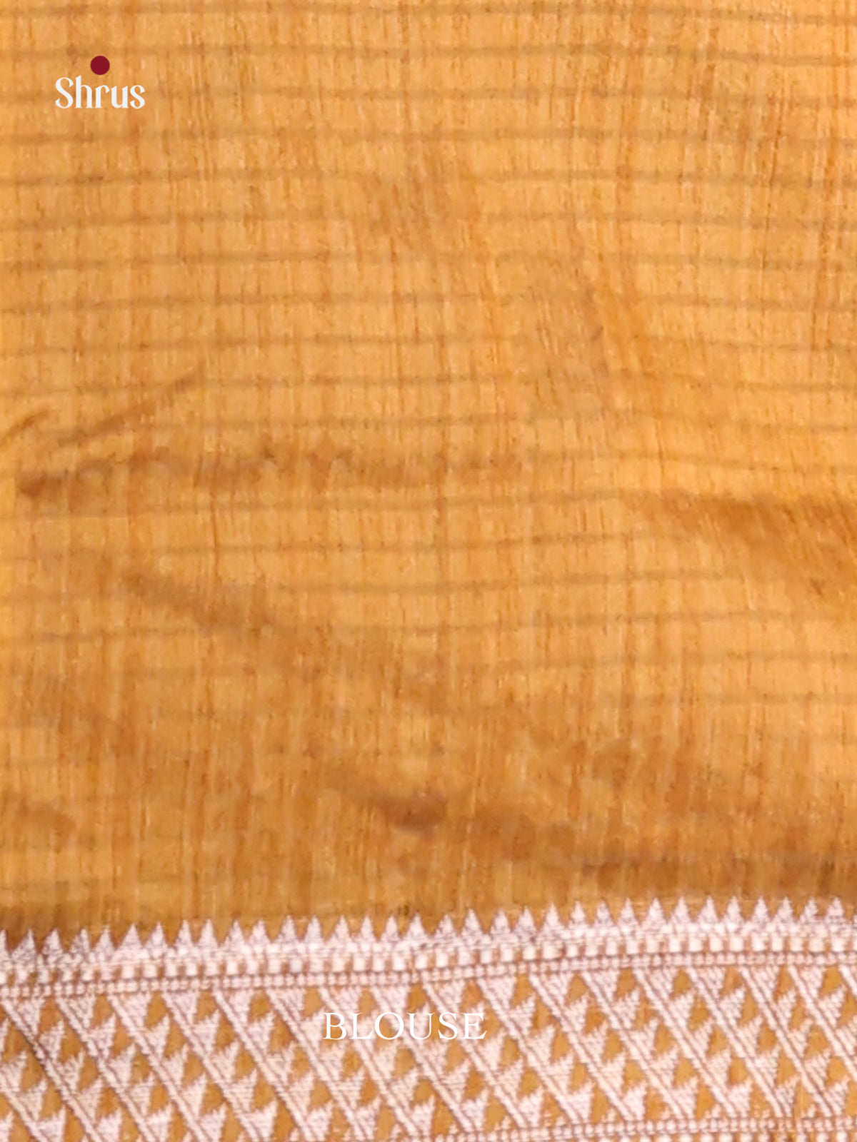 Mustard- Semi Jute Saree - Shop on Shrus.com