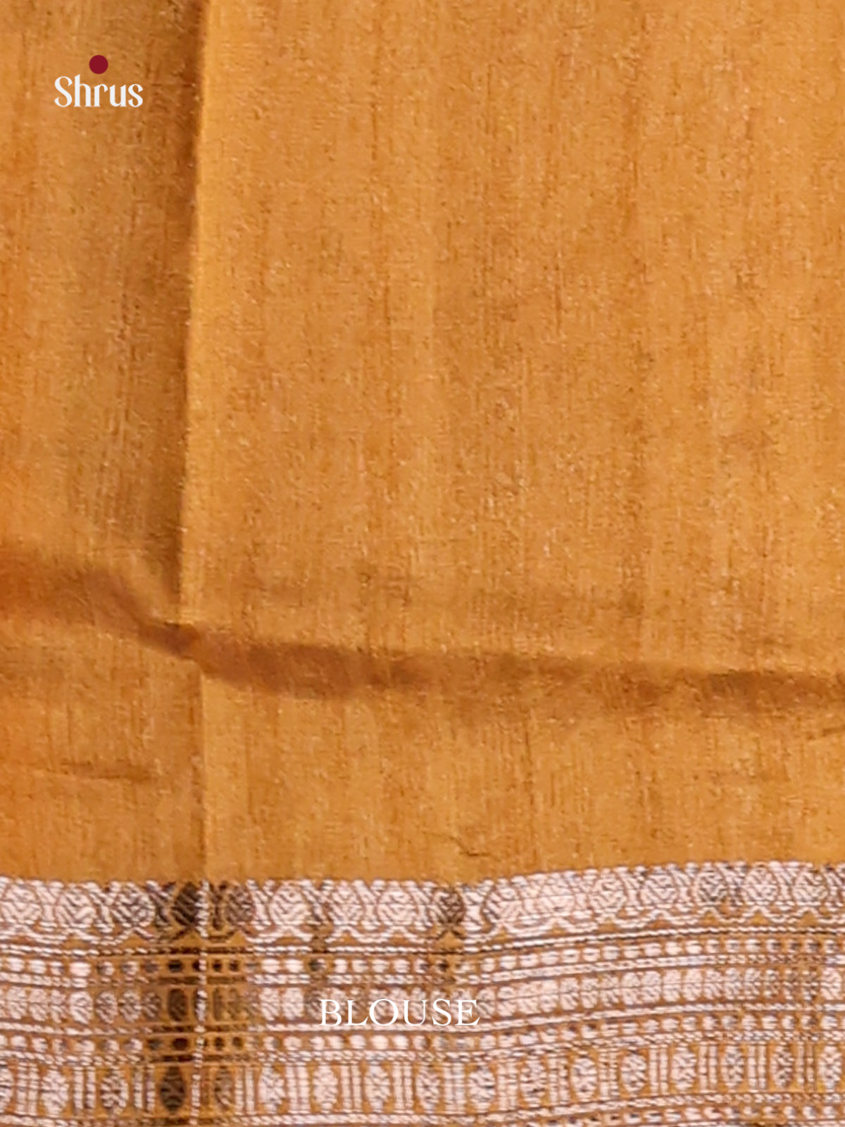 Mustard - Semi Jute Saree - Shop on Shrus.com