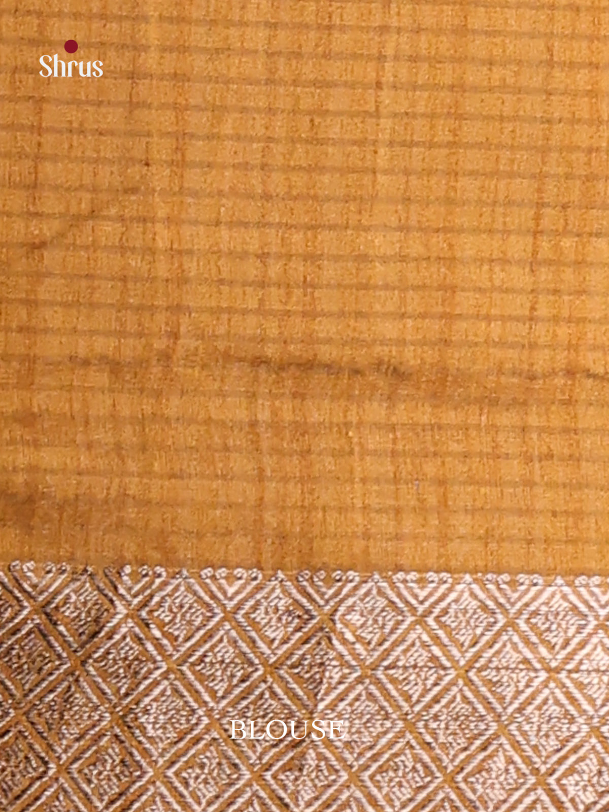 Mustard - Semi Jute Saree - Shop on Shrus.com