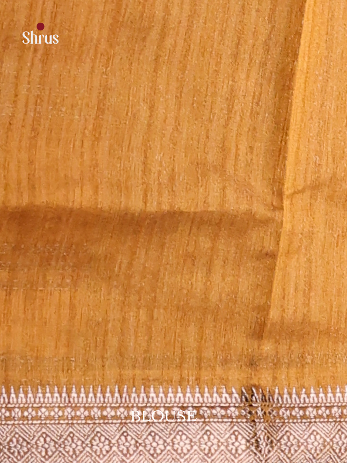 Mustard- Semi Jute Saree - Shop on Shrus.com