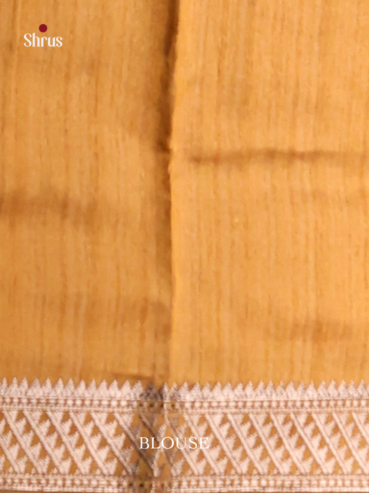 Mustard - Semi Jute Saree - Shop on Shrus.com