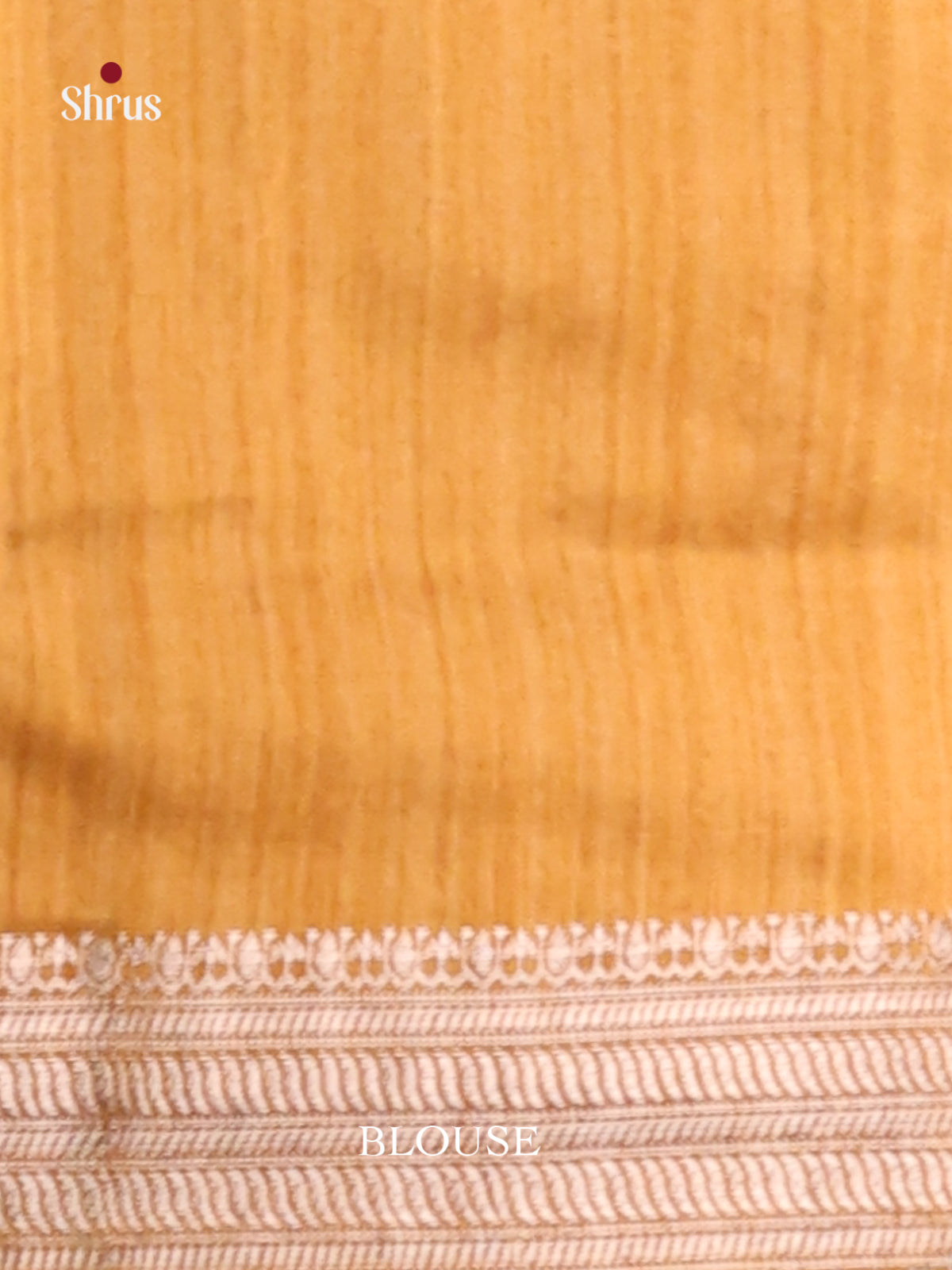 Mustard - Semi Jute Saree - Shop on Shrus.com