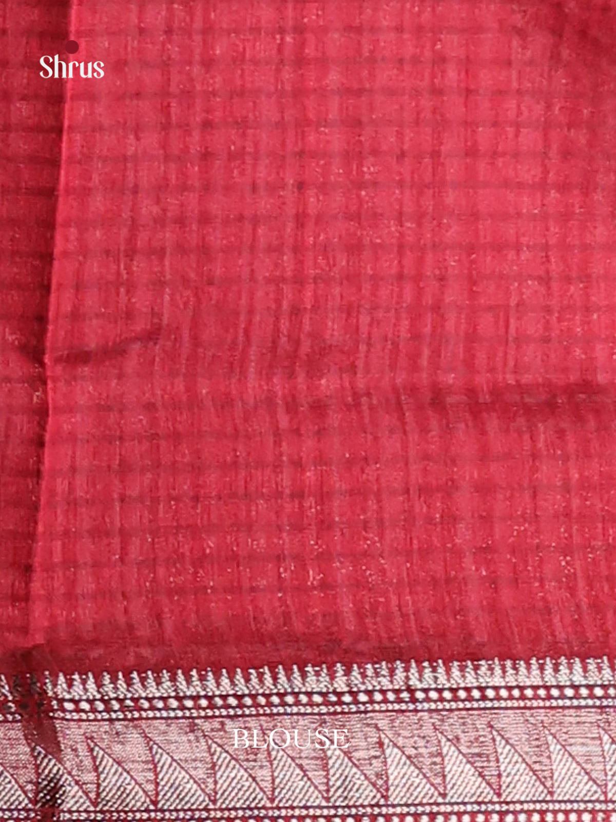 Maroon - Semi Jute Saree - Shop on Shrus.com