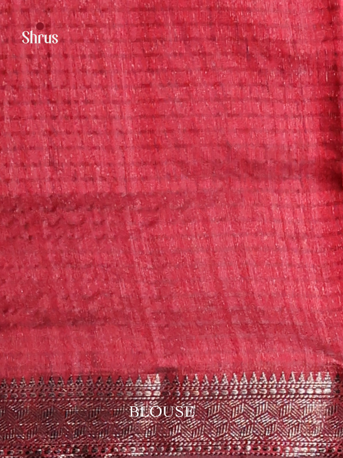 Maroon- Semi Jute Saree - Shop on Shrus.com