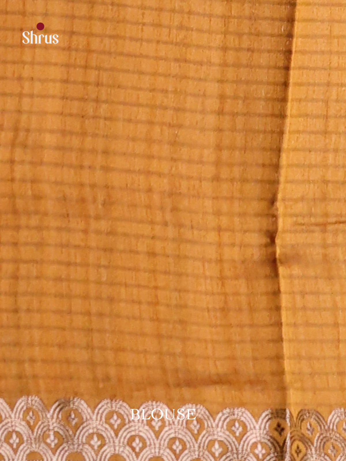 Mustard - Semi Jute Saree - Shop on Shrus.com