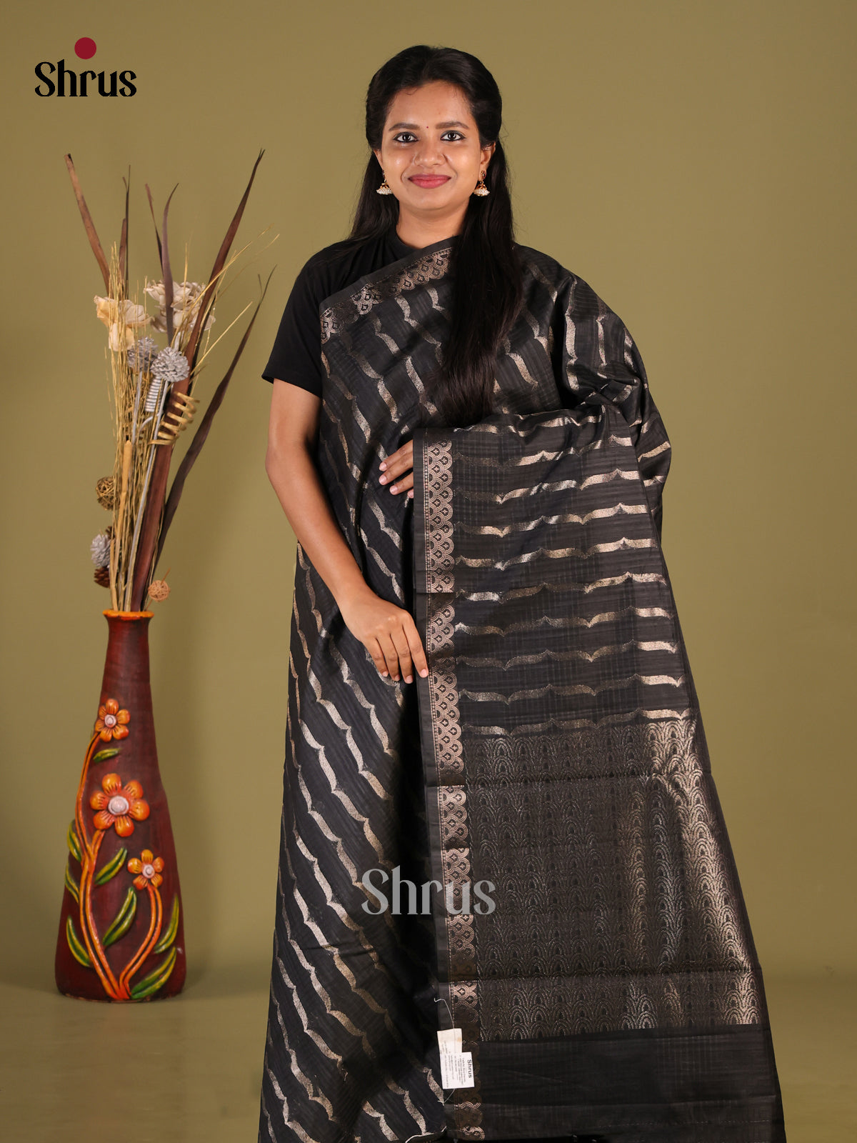 DHS20063 - Semi Jute Saree - Shop on Shrus.com