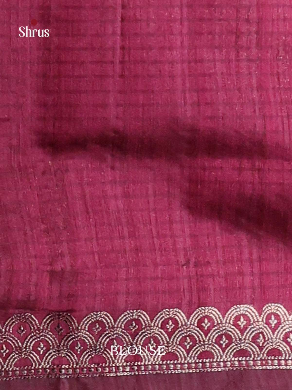 Maroon - Semi Jute Saree