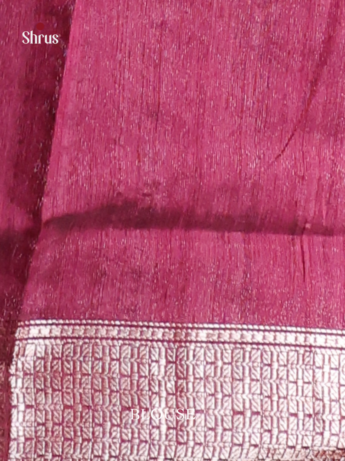 Maroon- Semi Jute Saree - Shop on Shrus.com