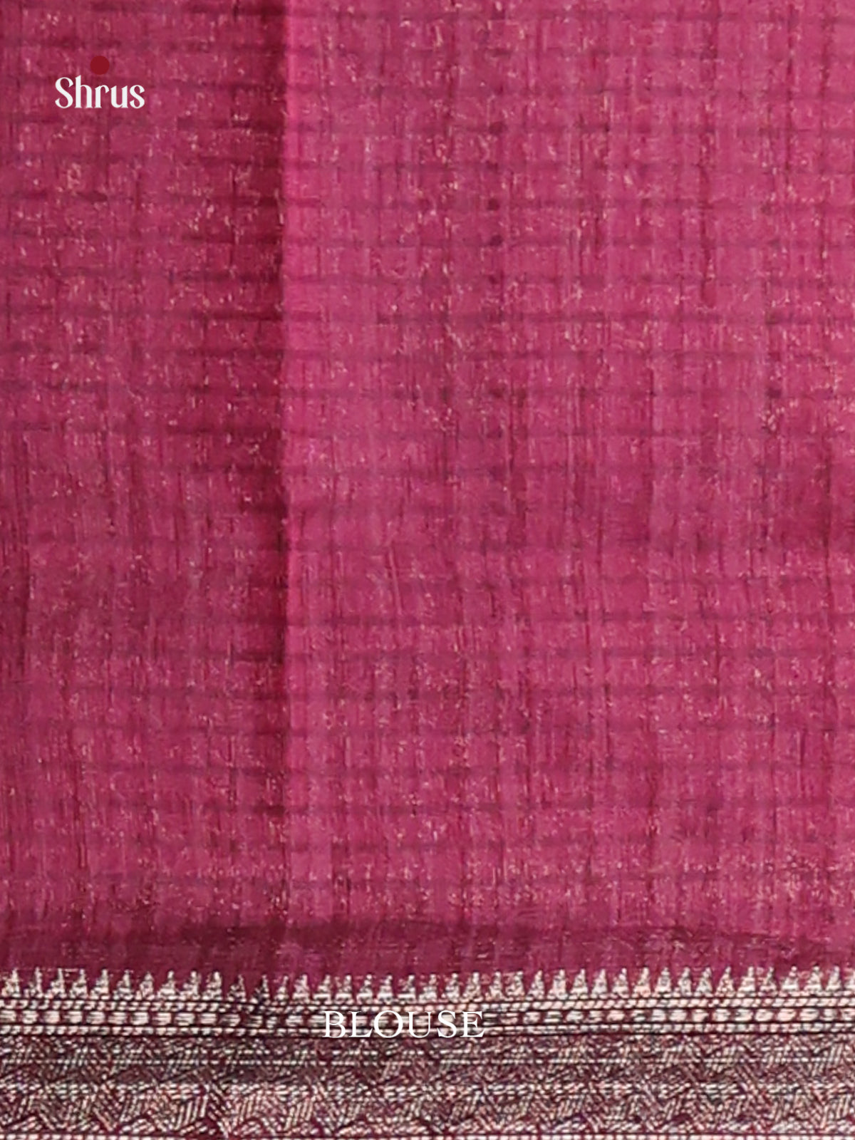 Maroon - Semi Jute Saree - Shop on Shrus.com