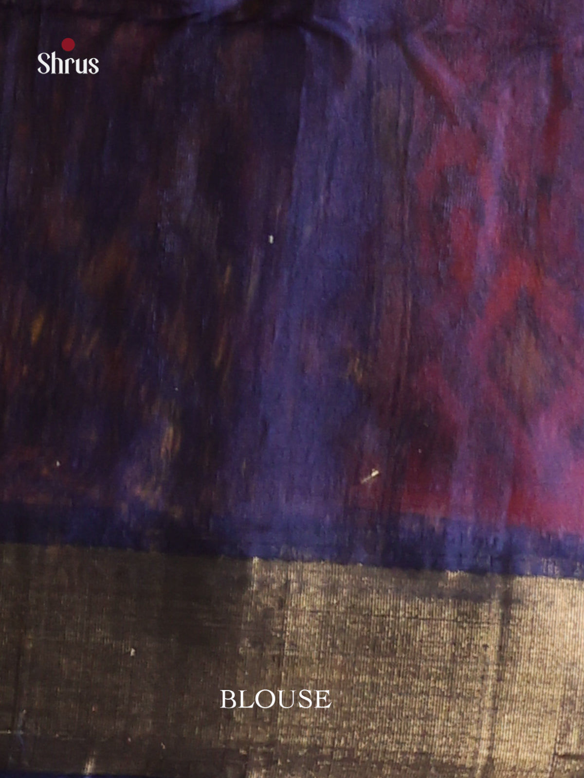 Vibrant Orange Silk Cotton Saree with Pochampally Design & Blue Zari Border