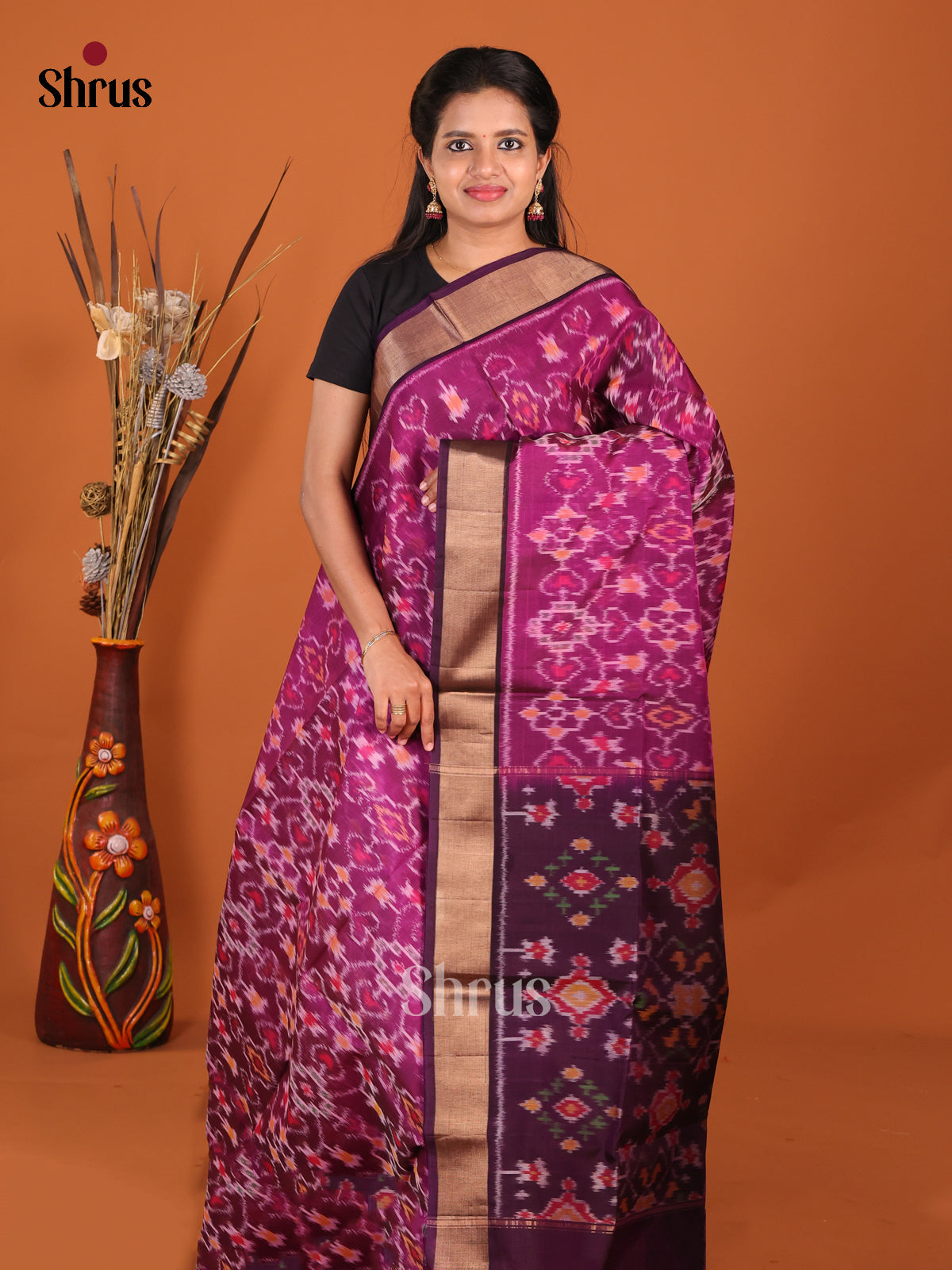 DHS20080 - Pochampally sico Saree - Shop on Shrus.com