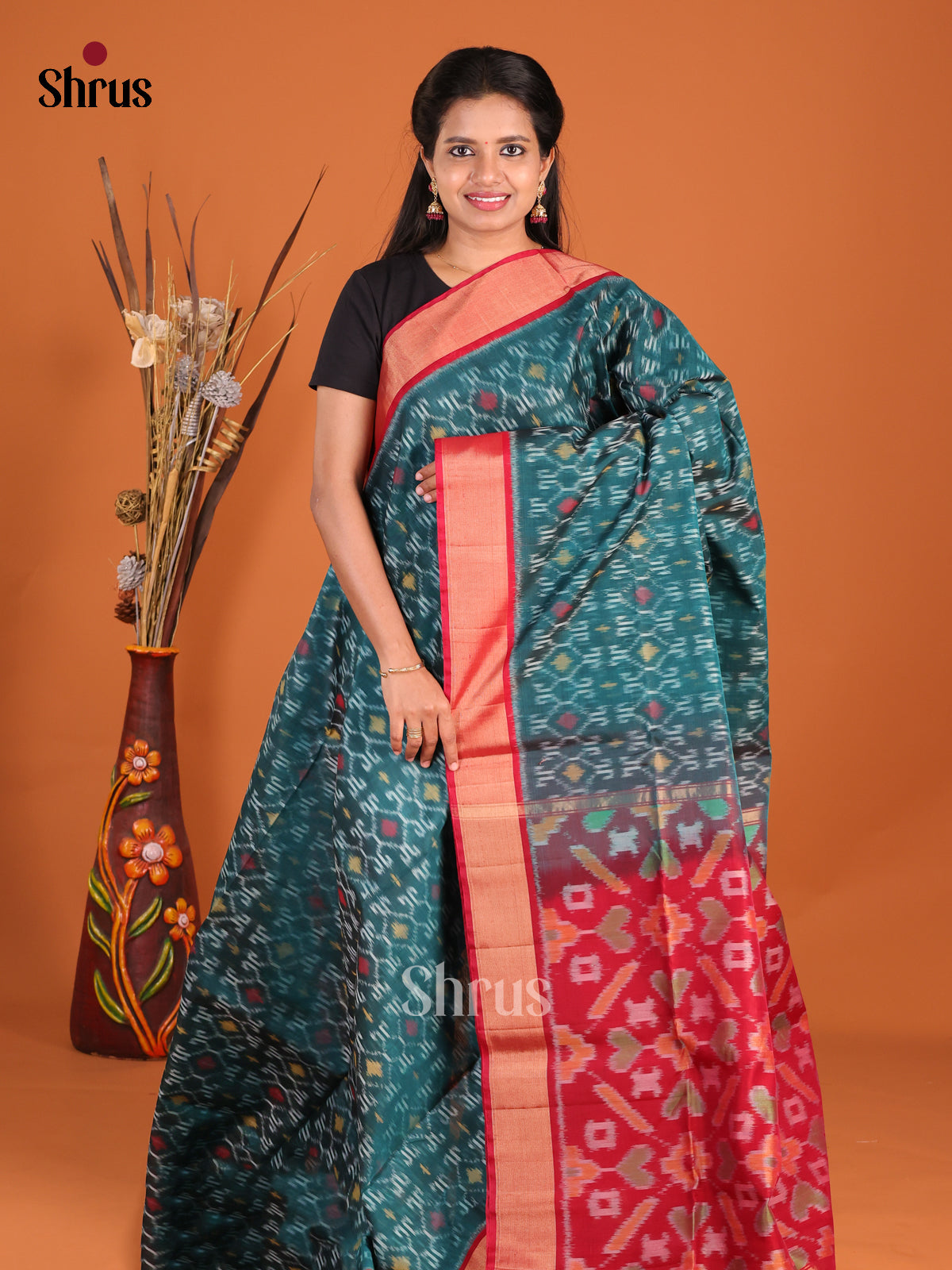 DHS20083 - Pochampally sico Saree - Shop on Shrus.com