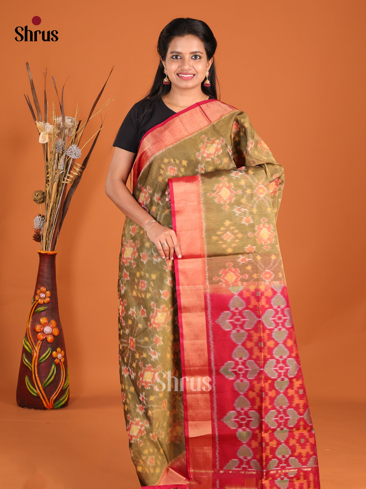 DHS20084 - Pochampally sico Saree - Shop on Shrus.com