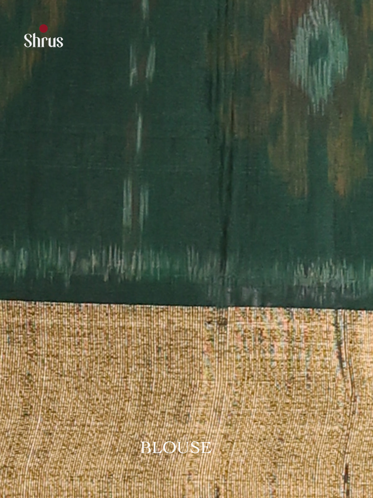 Radiant Orange Pochampally Silk Cotton Saree with Green Ikat Pallu