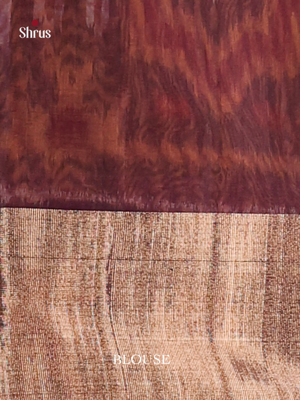 Stunning Arakku Maroon Pochampally Silk Cotton Saree With Floral Pattern & Brown Pallu