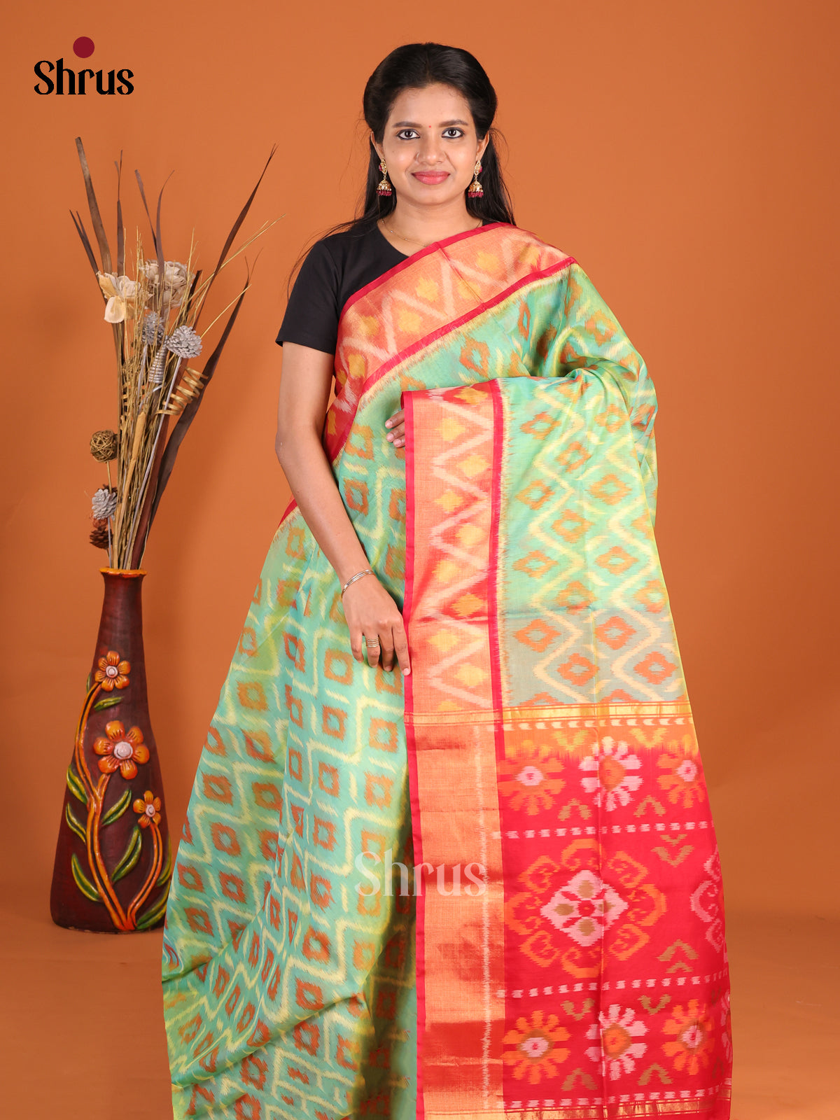 DHS20121 - Pochampally sico Saree - Shop on Shrus.com