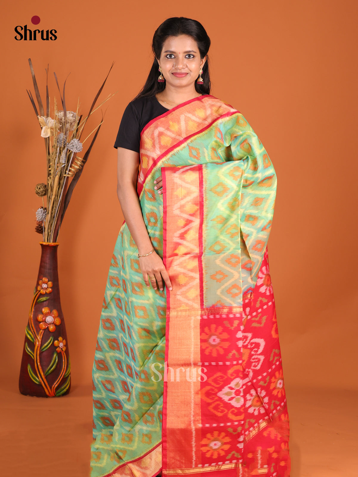 DHS20122 - Pochampally sico Saree - Shop on Shrus.com