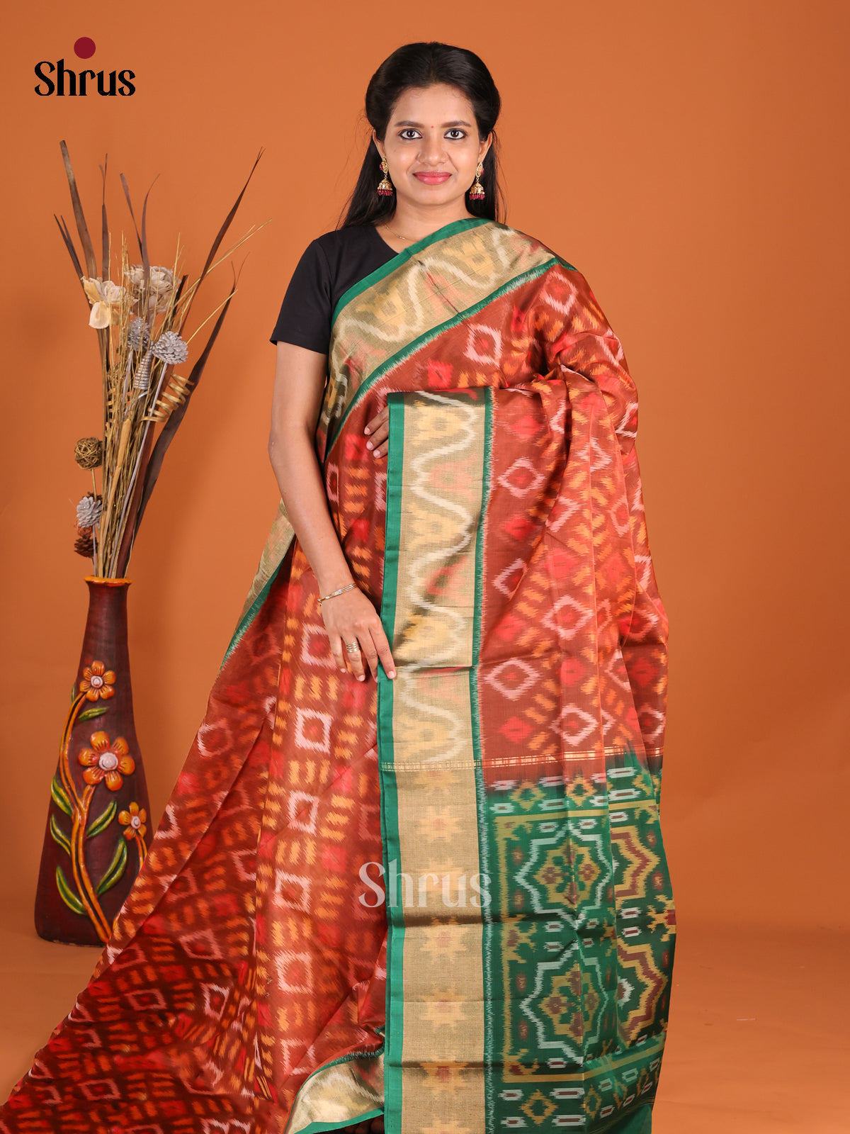 DHS20133 - Pochampally sico Saree - Shop on Shrus.com