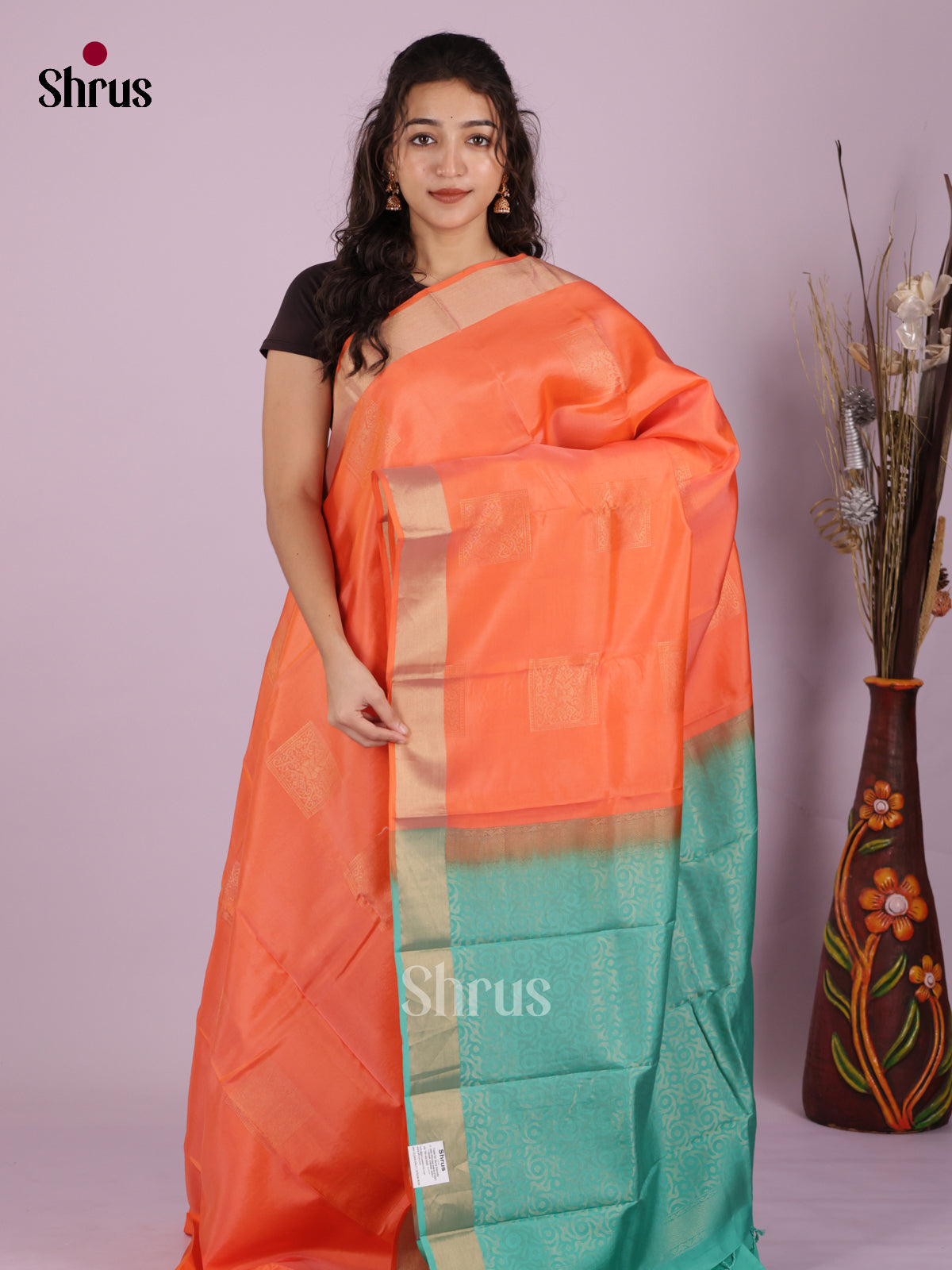 DHS20138 - Softsilk-halfpure Saree - Shop on Shrus.com