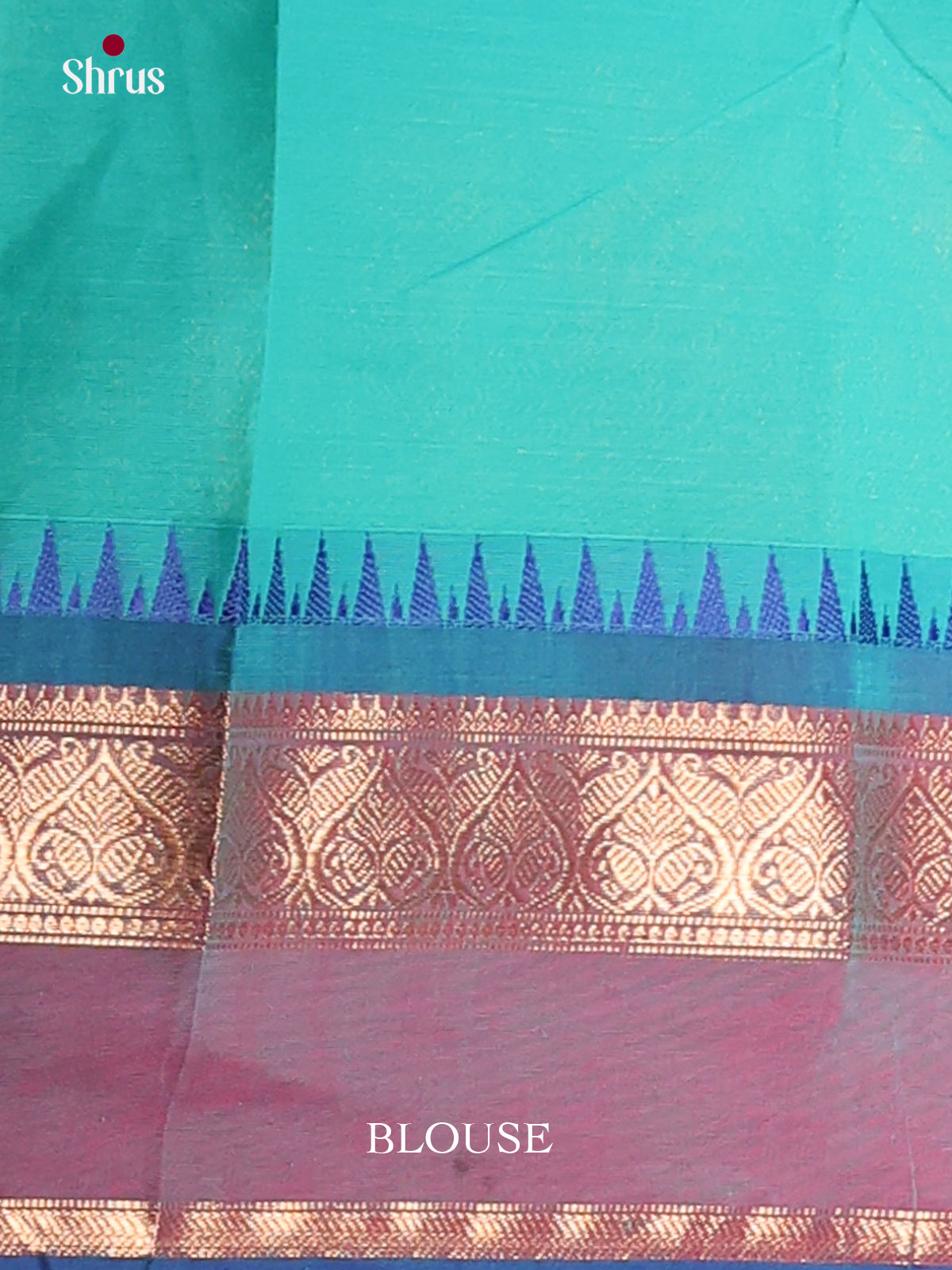 Sky Blue & Blue - Chettinad Cotton Saree