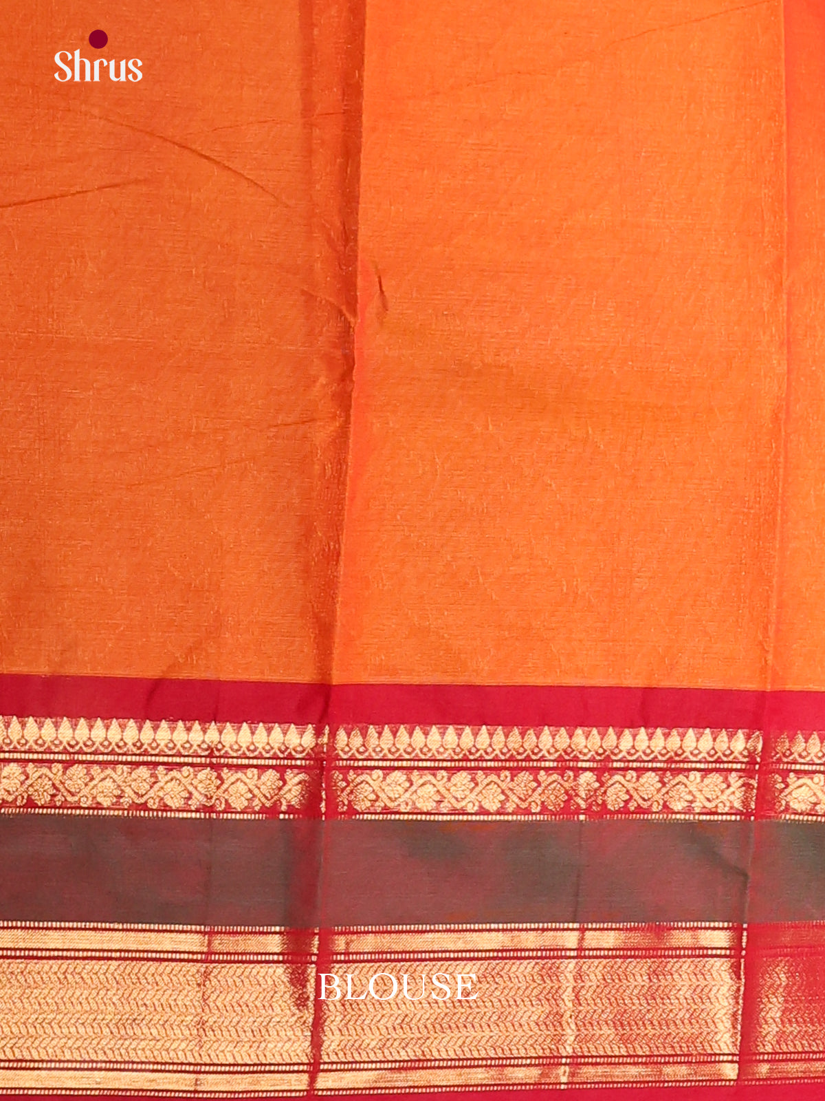 Orange & Red - Chettinad Cotton Saree