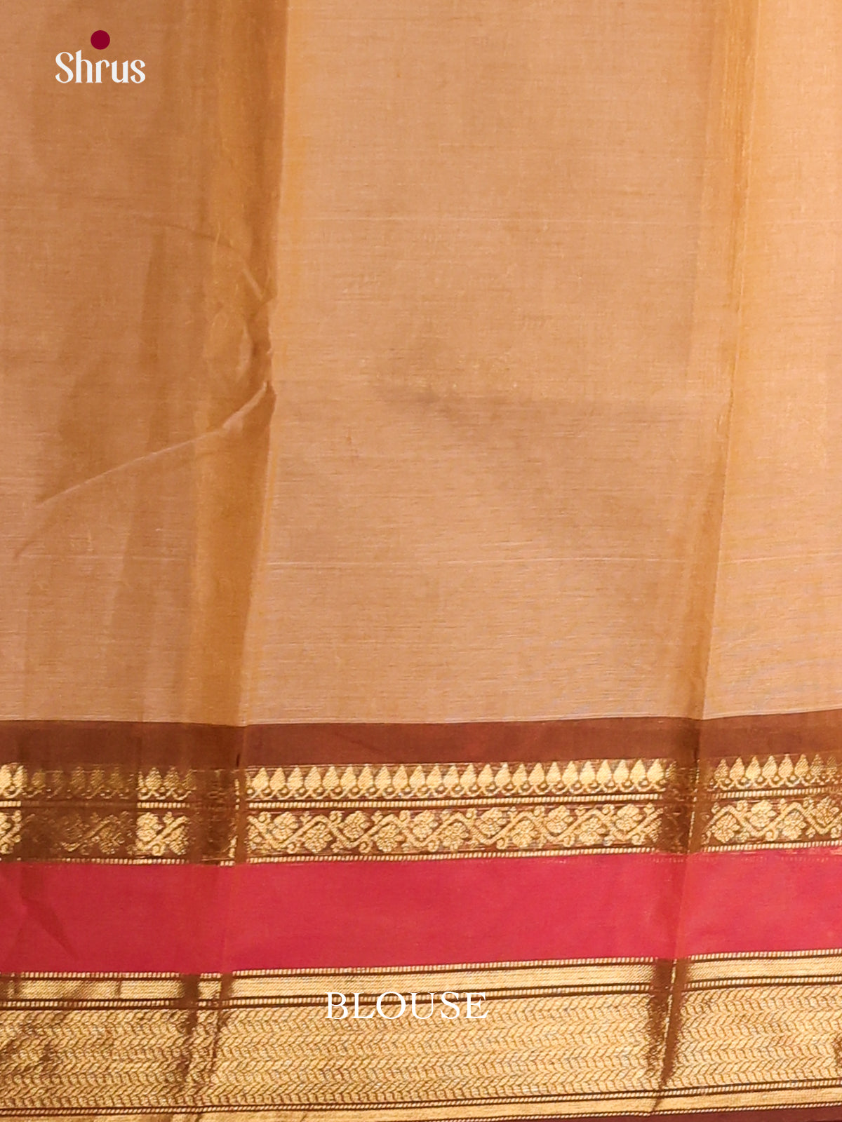 Beige & Brown - Chettinad Cotton Saree