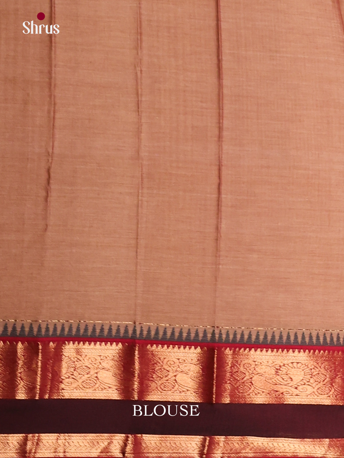 Light Brown & Red - Chettinad Cotton Saree