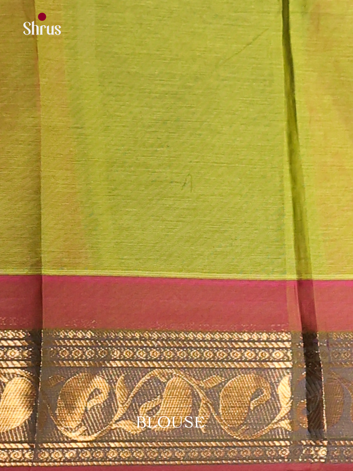 Light Green & Maroon - Chettinad Cotton Saree