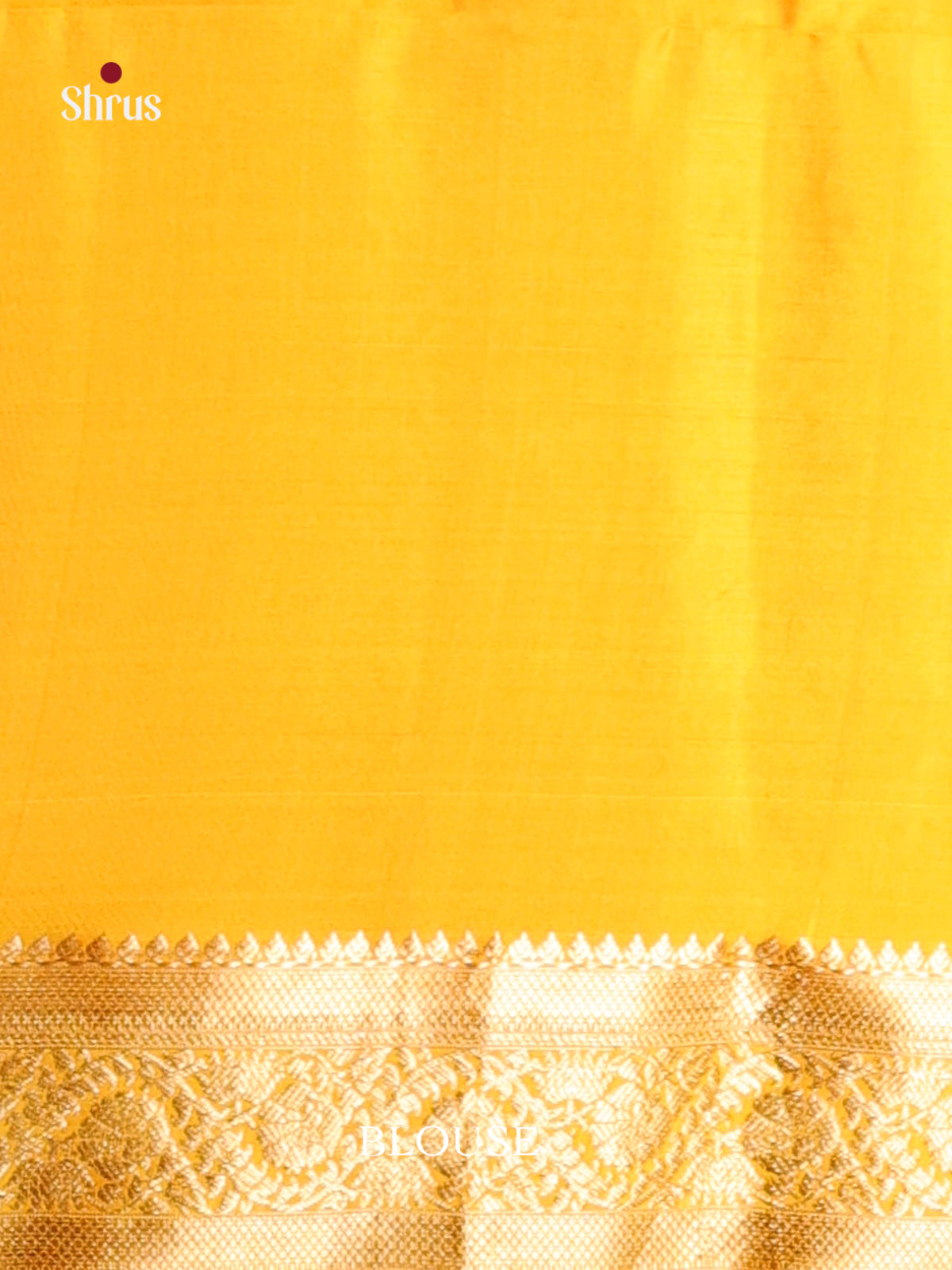 Lustrous Yellow Soft Silk Saree with zari buttas & Brocade Border