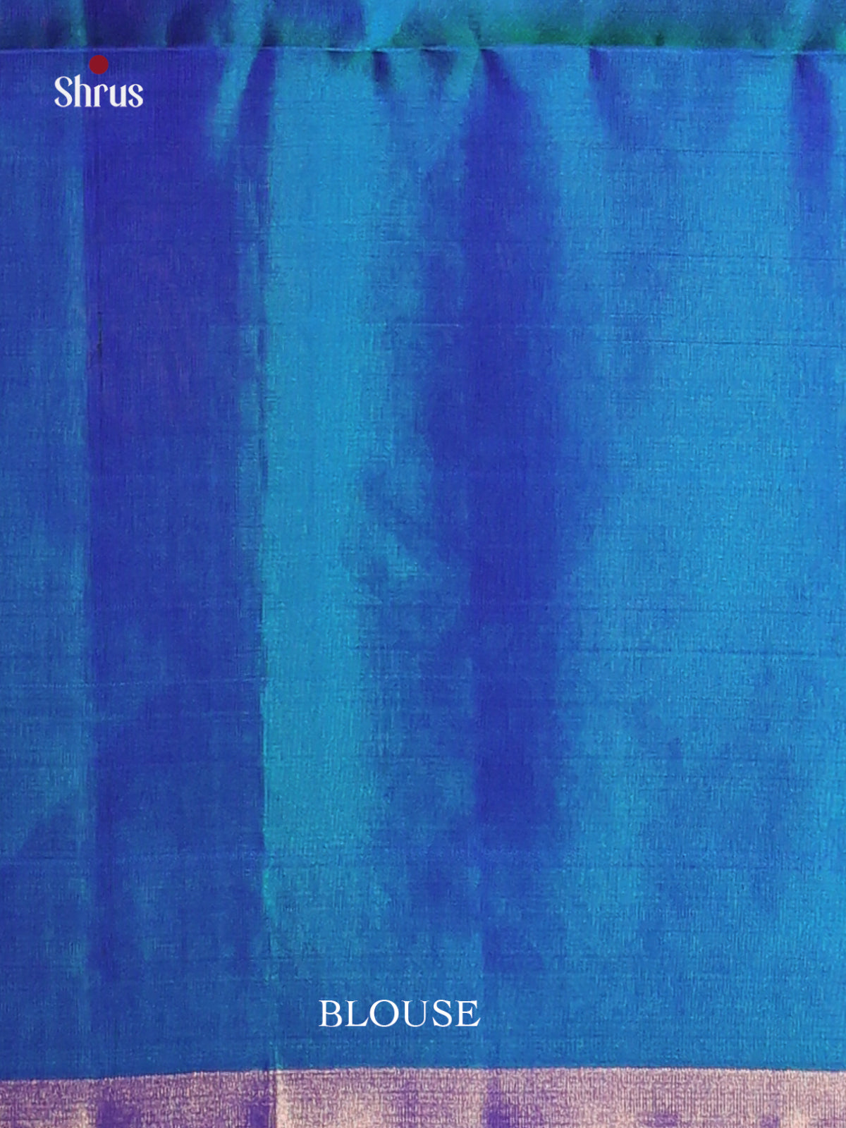 Peacock Blue Single Tone Soft Silk Saree gleams with zari buttas - Shop on Shrus.com