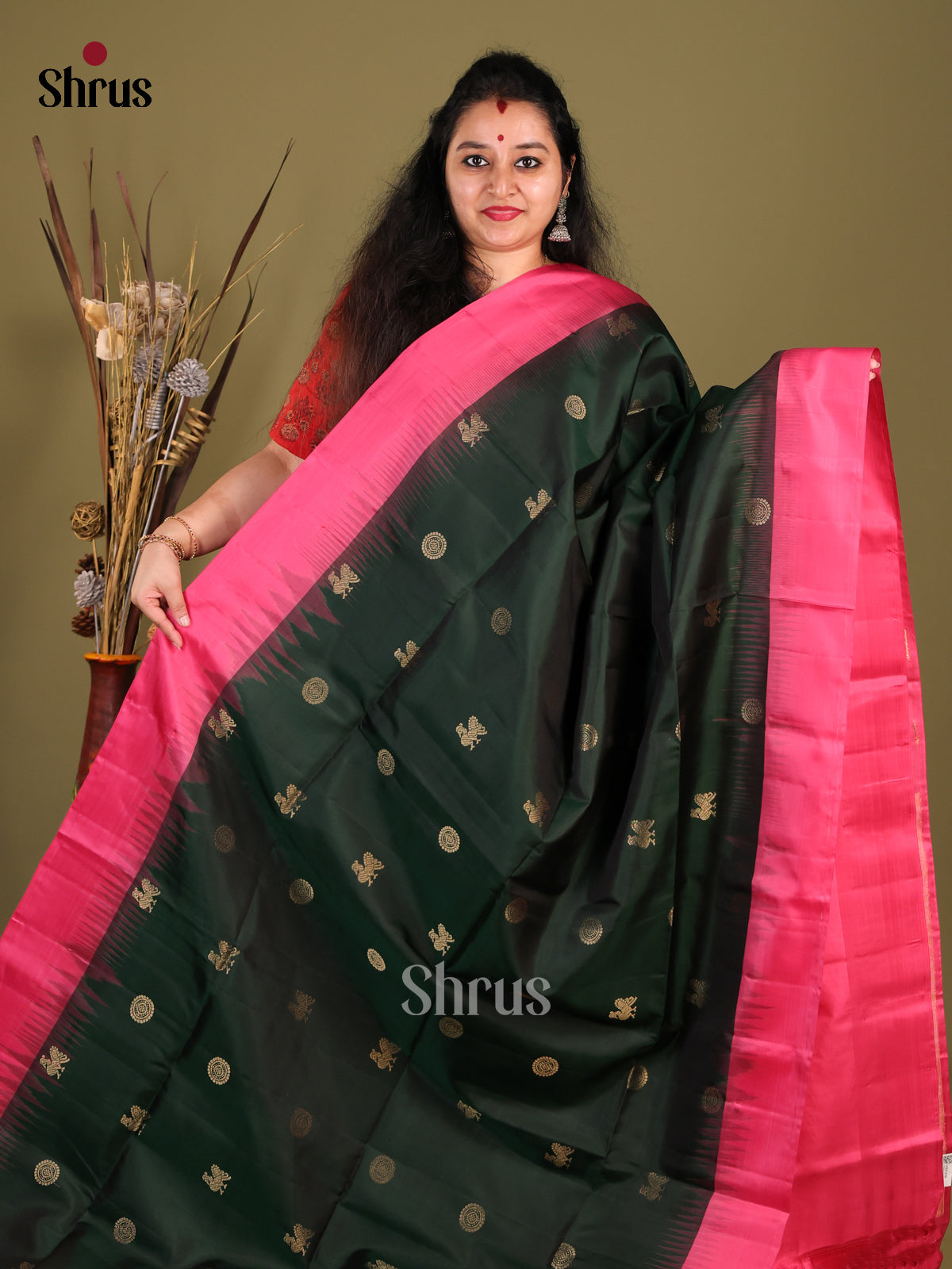 DHS21101-Soft Silk Saree - Shop on Shrus.com