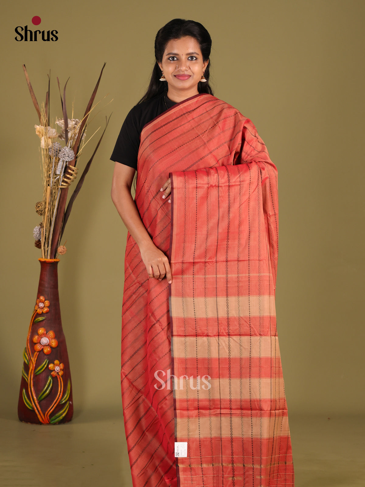 Brick - Narayanpet Cotton Saree