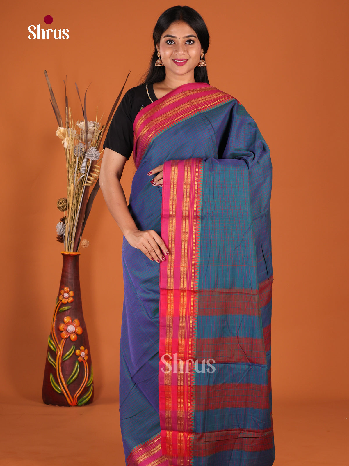 Blue - Narayanpet Cotton Saree
