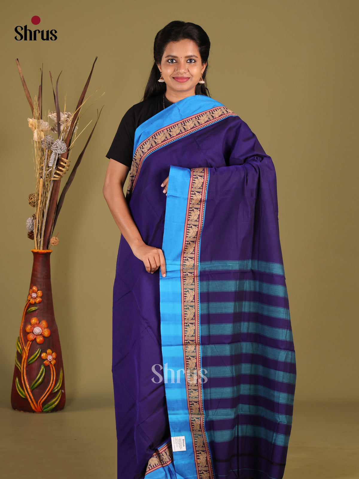 Blue - Narayanpet Cotton Saree