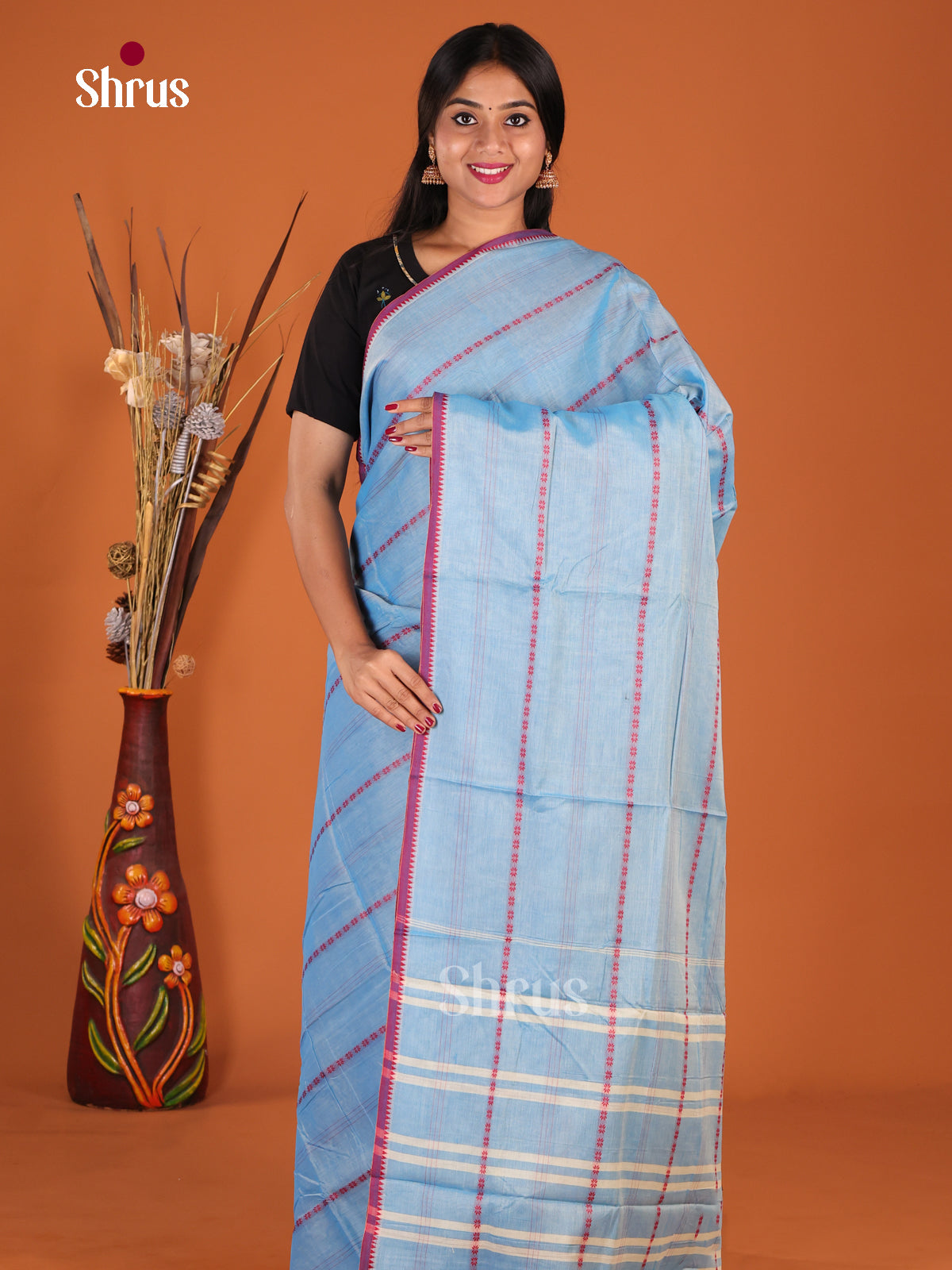 Blue - Narayanpet Cotton Saree