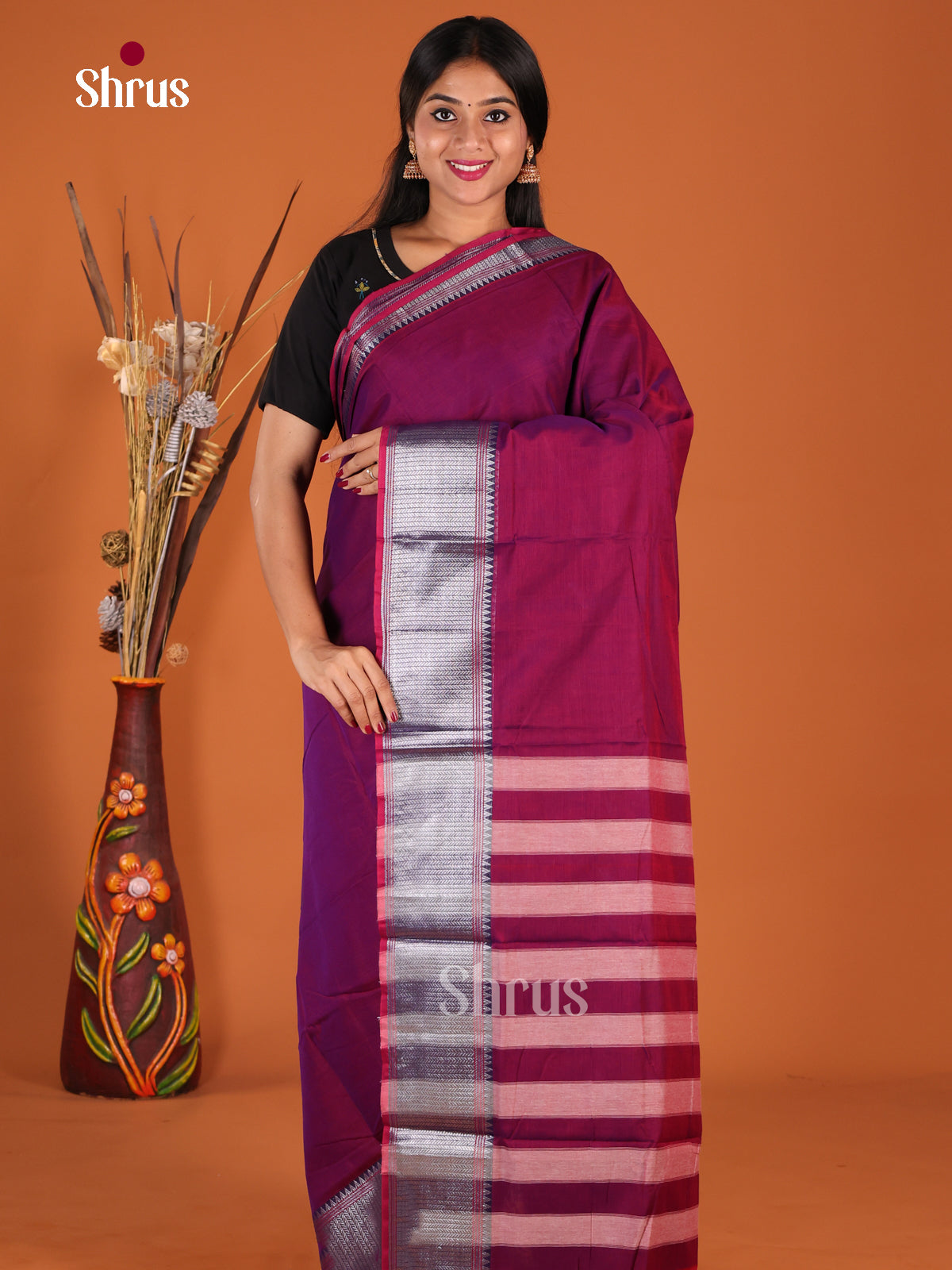Purple - Narayanpet Cotton Saree