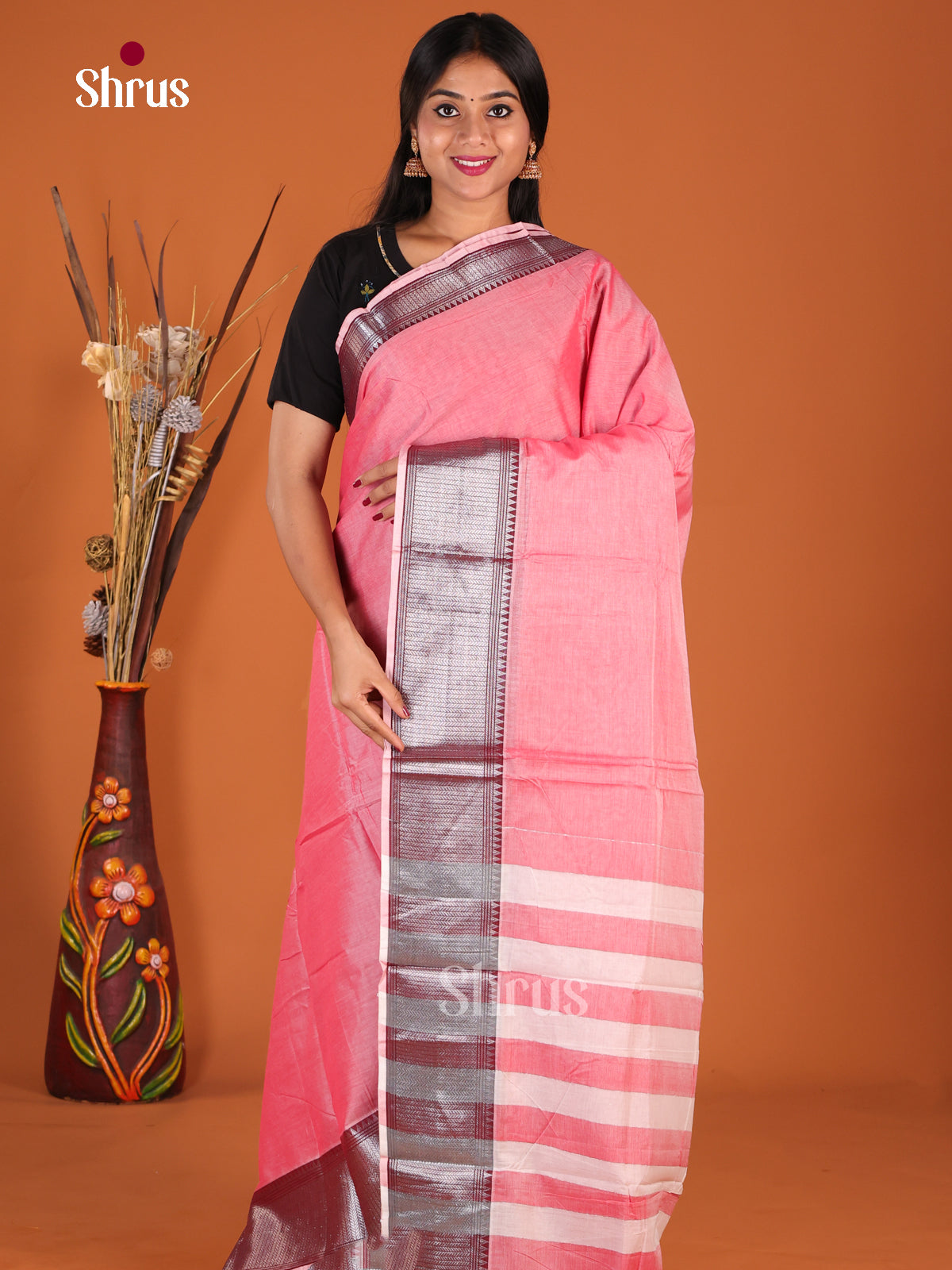 Pink & Purple - Narayanpet Cotton Saree
