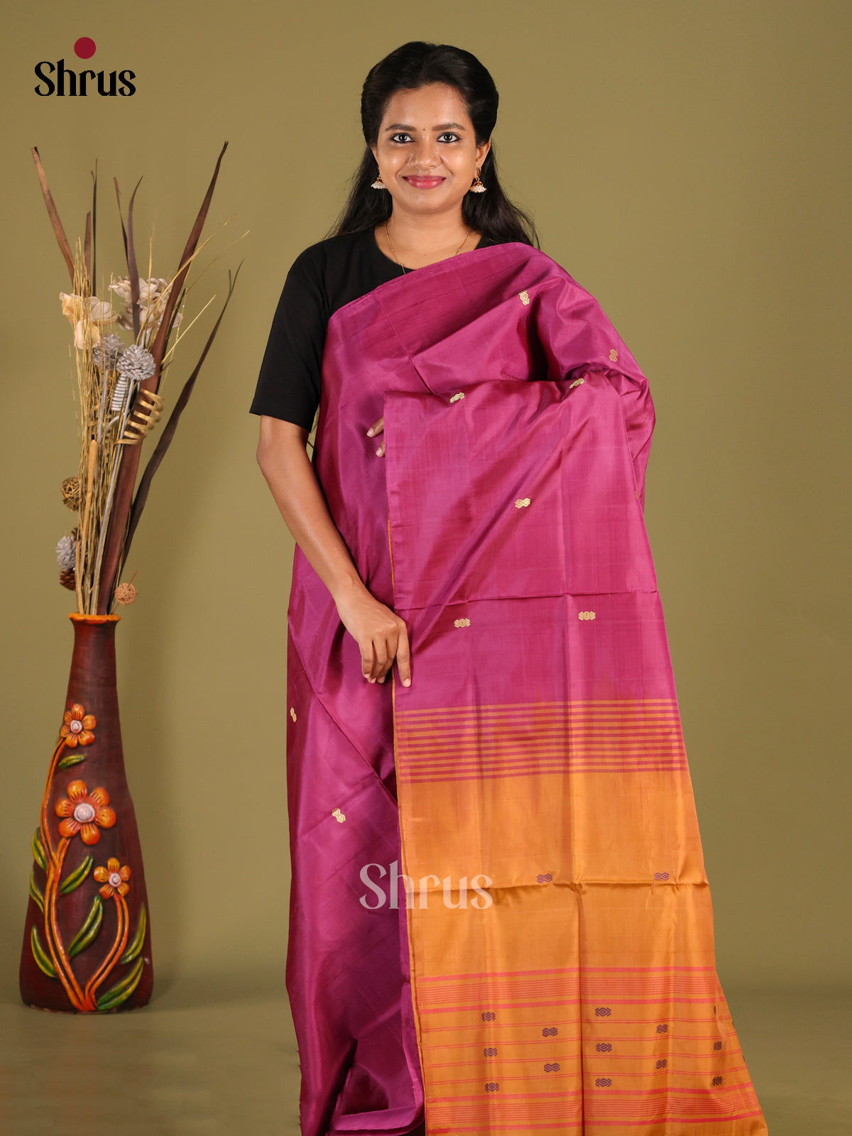 DHS22013 - Banana Pith Saree - Shop on Shrus.com