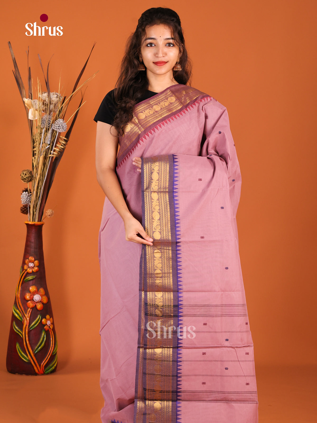 Lavender & Blue - Chettinad Cotton Saree