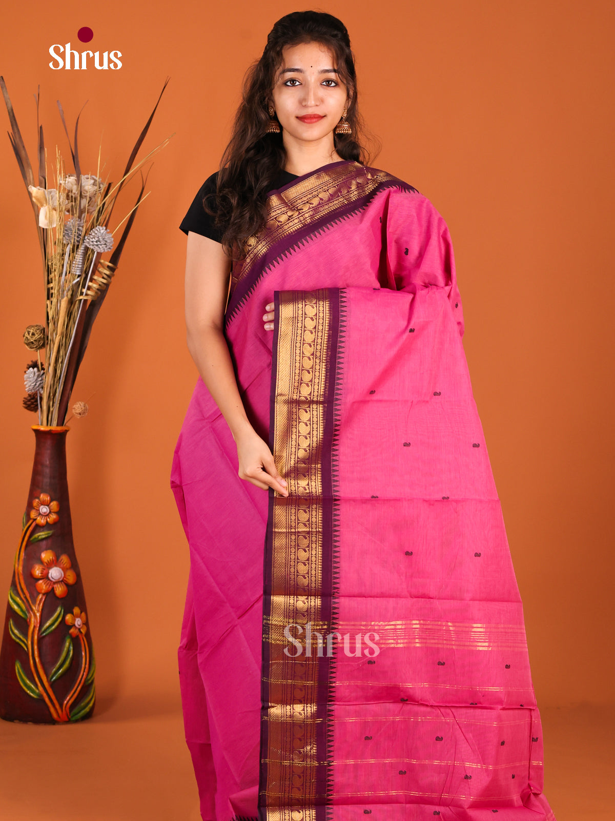 Pink &Purple - Chettinad Cotton Saree