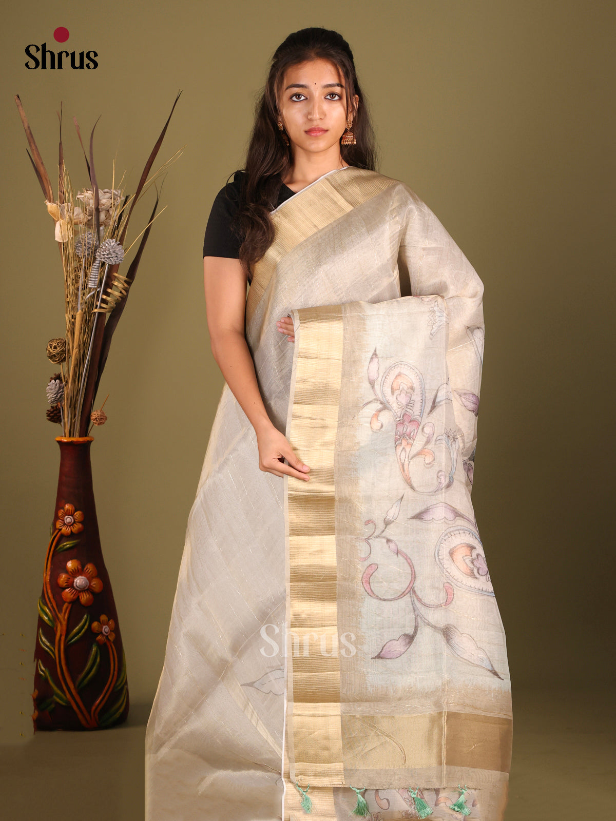 DHS23010 - Semi Organza Saree