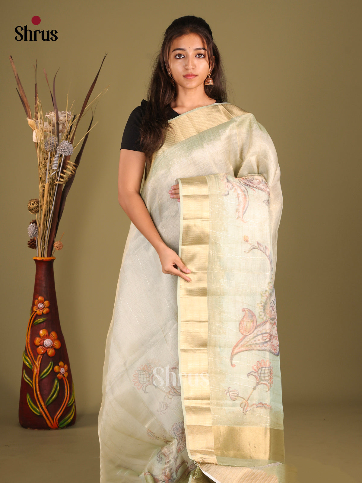 DHS23027 - Semi Organza Saree