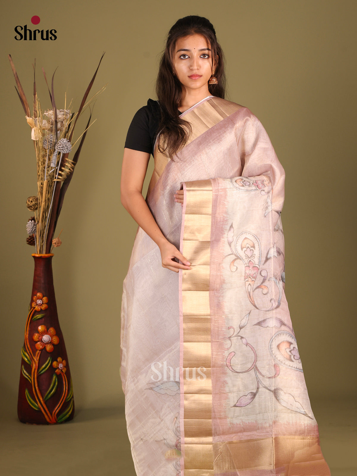 Lavender - Semi Organza Saree