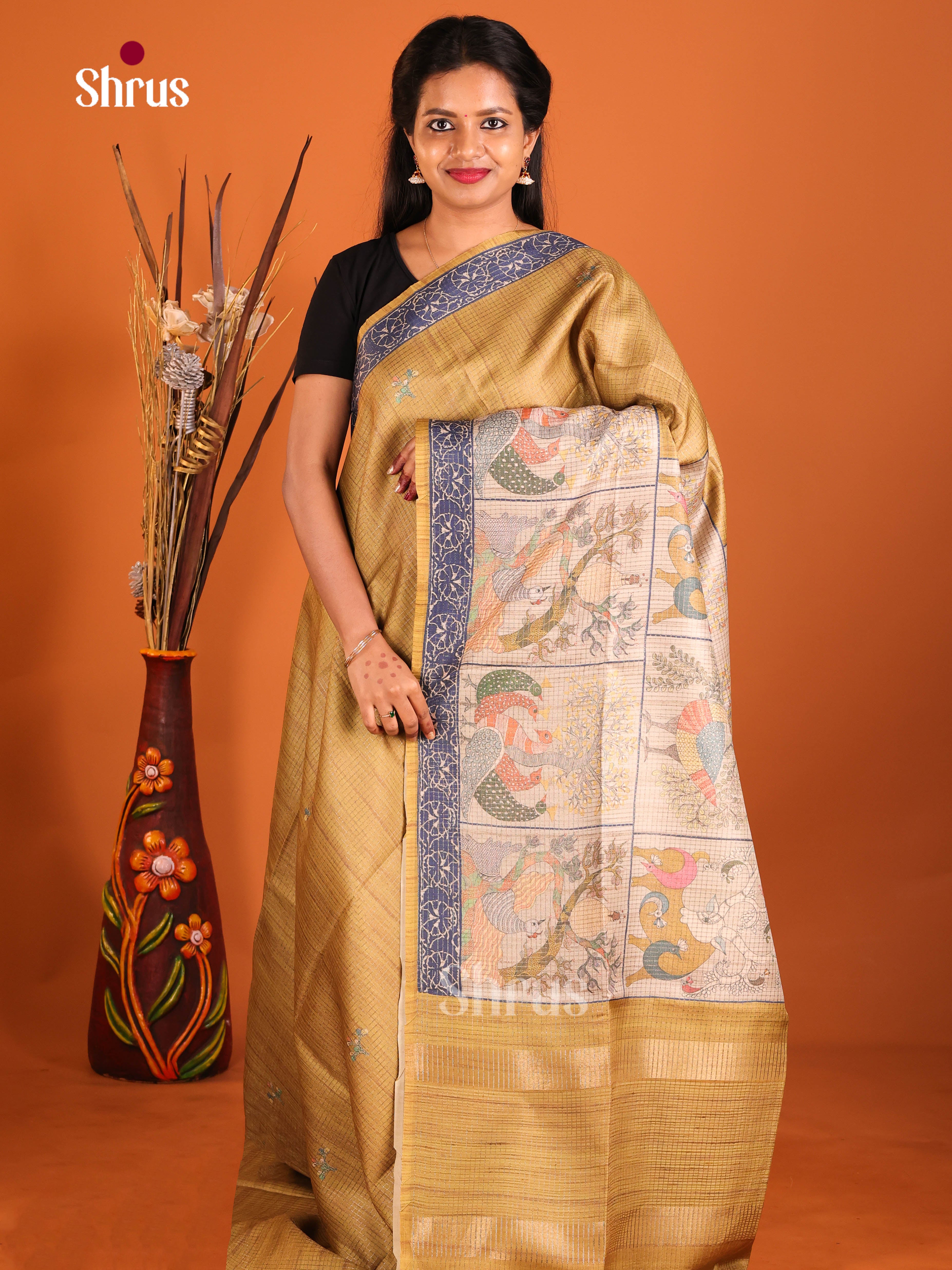 DHS25112 - Semi Tussar Saree